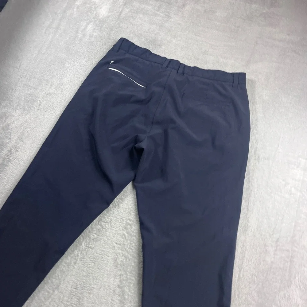 Primo Golf Joggers Men 34 Regular Navy Blue Tapered Performance Pants Zipper Hem